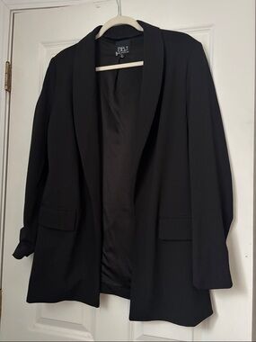 BBJ Black Open-Front Women's Blazer